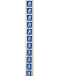 Roulette de 11 timbres  N° 60 avec  N° Rouge