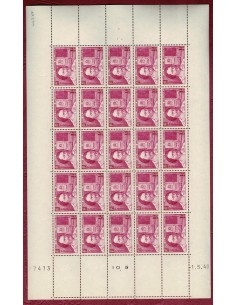 Feuille Complete du N° 0463 X25
