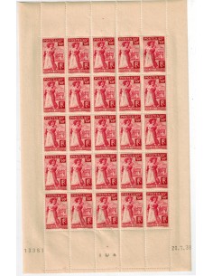Feuille Complete du N° 0616 X25