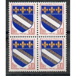 Bloc de 4 du  N° 1353 Neuf **