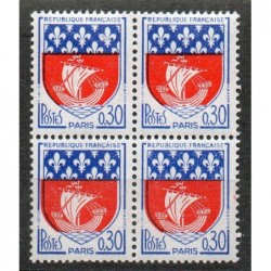 Bloc de 4 du  N° 1354B Neuf **