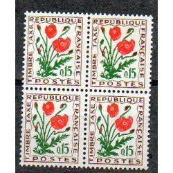 Bloc de 4 du Taxe  N° 097 Neuf **