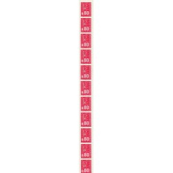 Roulette de 11 timbres  N° 66 avec  N° Rouge